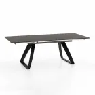 Modern uitschuifbare tafel met metalen poten, Villongo Viadurini