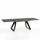 Modern uitschuifbare tafel met metalen poten, Villongo Viadurini