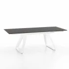 Modern uitschuifbare tafel met metalen poten, Villongo Viadurini