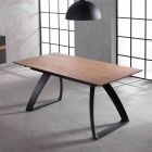 Modern uitschuifbare tafel met metalen poten, Villongo Viadurini