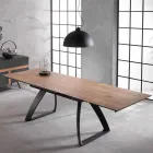 Modern uitschuifbare tafel met metalen poten, Villongo Viadurini