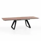 Modern uitschuifbare tafel met metalen poten, Villongo Viadurini