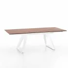 Modern uitschuifbare tafel met metalen poten, Villongo Viadurini