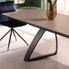 Modern uitschuifbare tafel met metalen poten, Villongo Viadurini