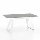 Modern uitschuifbare tafel met metalen poten, Villongo Viadurini