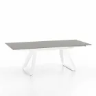 Modern uitschuifbare tafel met metalen poten, Villongo Viadurini