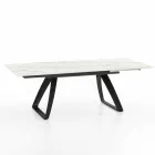 Modern uitschuifbare tafel met metalen poten, Villongo Viadurini