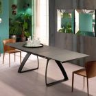 Modern uitschuifbare tafel met metalen poten, Villongo Viadurini