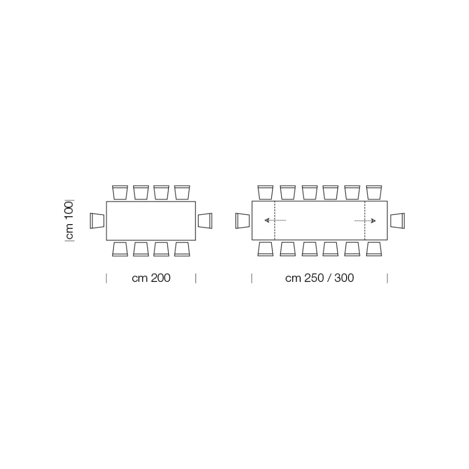 Moderne uitschuifbare tafel met gelamineerd houten blad Made in Italy – Settimmio Viadurini