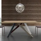 Moderne uitschuifbare tafel met gelamineerd houten blad Made in Italy – Settimmio Viadurini