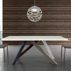 Moderne uitschuifbare tafel met gelamineerd houten blad Made in Italy – Settimmio Viadurini