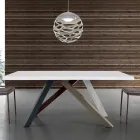 Moderne uitschuifbare tafel met gelamineerd houten blad Made in Italy – Settimmio Viadurini