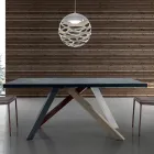 Moderne uitschuifbare tafel met gelamineerd houten blad Made in Italy – Settimmio Viadurini