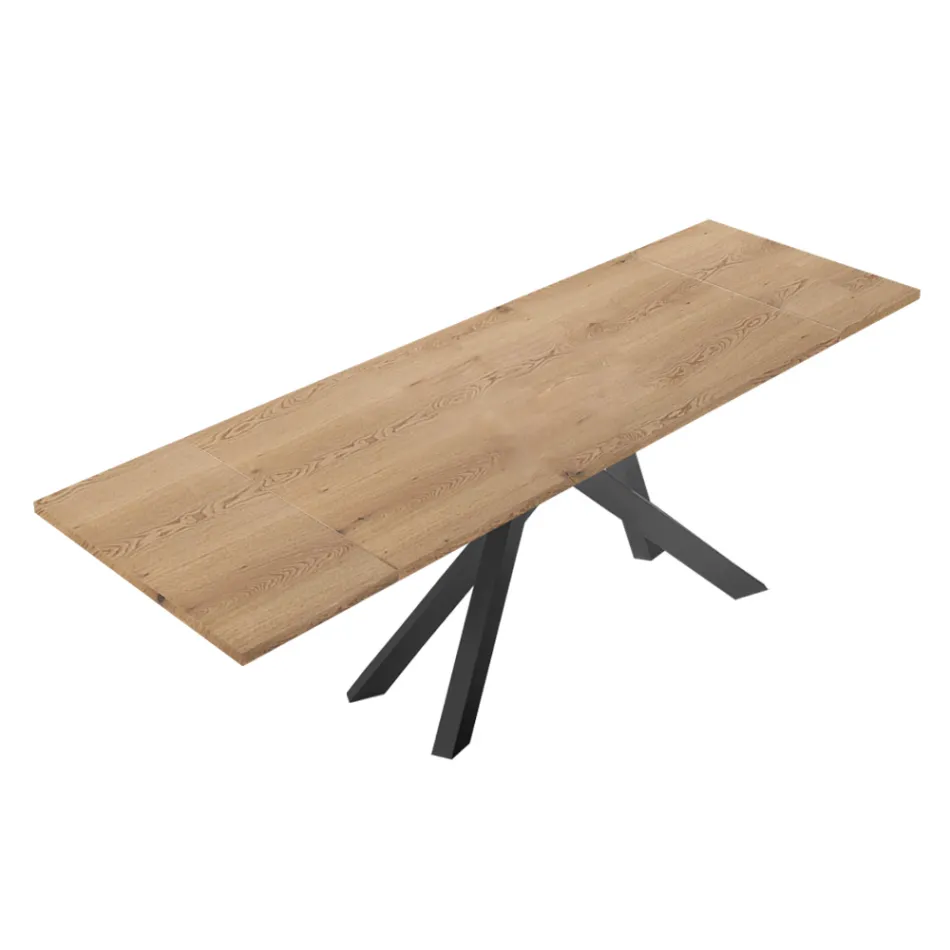 Moderne uitschuifbare tafel met gelamineerd houten blad Made in Italy – Settimmio Viadurini