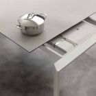 Modern uitschuifbare tafel met keramische top Philadelphia Viadurini
