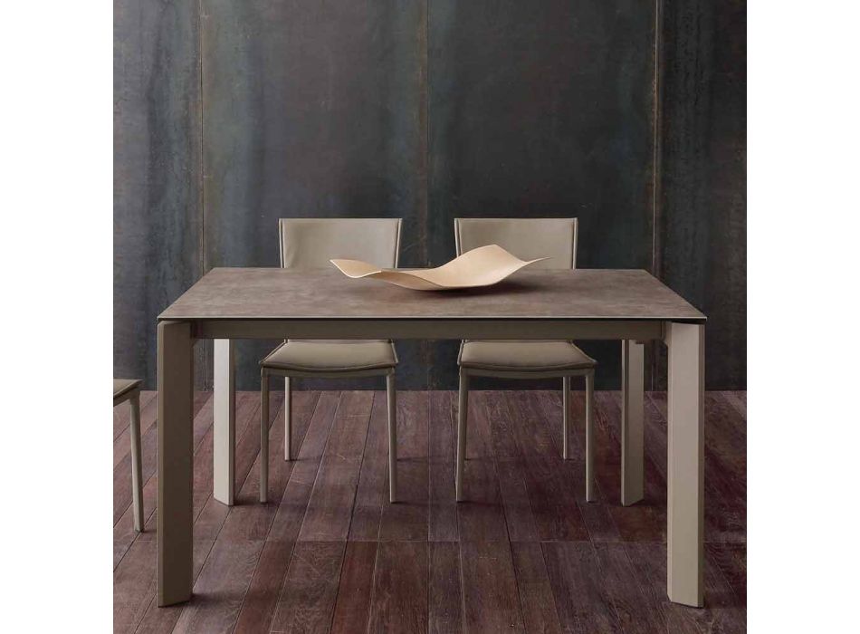 Modern uitschuifbare tafel met keramische top Philadelphia Viadurini