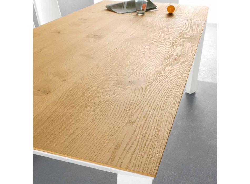 Moderne uitschuifbare tafel, met aluminiumstructuur - Blera Viadurini