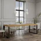 Moderne uitschuifbare tafel van melaminehout Made in Italy - Badesi Viadurini