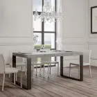 Moderne uitschuifbare tafel van melaminehout Made in Italy - Badesi Viadurini