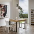 Moderne uitschuifbare tafel van melaminehout Made in Italy - Badesi