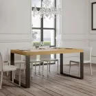 Moderne uitschuifbare tafel van melaminehout Made in Italy - Badesi Viadurini