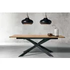 Moderne uitschuifbare tafel in eikenhout Made in Italy - Oncino Viadurini
