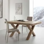 Uitschuifbare tafel Hedendaagse melamine en MDF Denver Viadurini