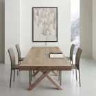 Uitschuifbare tafel Hedendaagse melamine en MDF Denver Viadurini