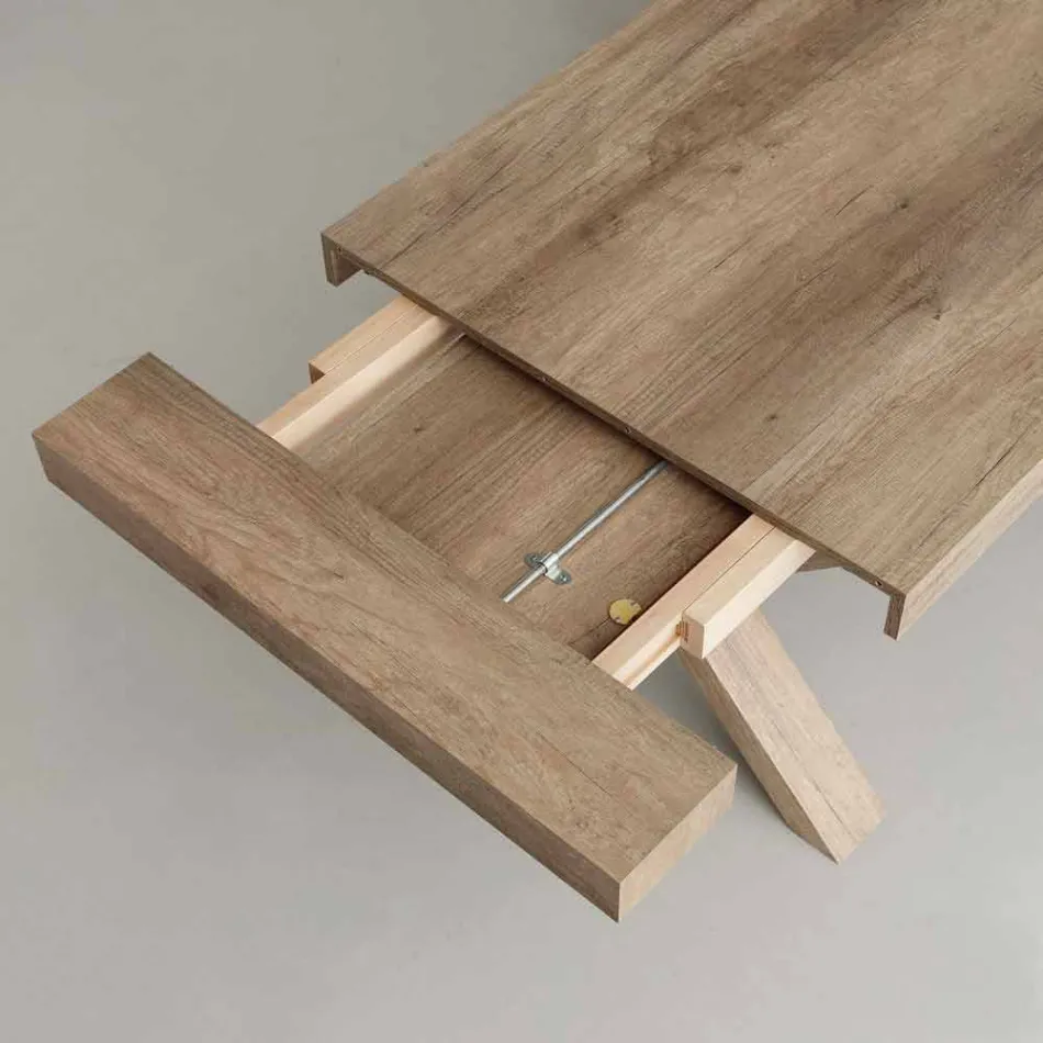 Uitschuifbare tafel Hedendaagse melamine en MDF Denver Viadurini