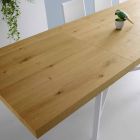 Moderne uitschuifbare tafel, massief houten blad - Tricerro Viadurini