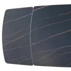 Uitschuifbare tafel met keramisch blad en ijzeren onderstel - Incrocio Viadurini