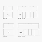 Uitschuifbare tafel gemaakt van opklapbaar melamine Made in Italy - Oky Viadurini