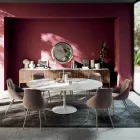 Uitschuifbare ronde woonkamertafel in laminaat Made in Italy - Dollars Viadurini