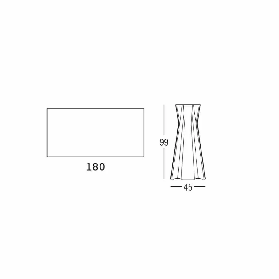 Hoge tafel met HPL-blad en polyethyleen onderstel Made in Italy - Tinuccia Viadurini