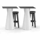 Hoge tafel met HPL-blad en polyethyleen onderstel Made in Italy - Tinuccia Viadurini