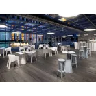 Hoge tafel met HPL-blad en polyethyleen onderstel Made in Italy - Tinuccia Viadurini