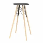 Ronde design hoge bartafel in hout en HP, 4 stuks - Faz Wood van Vondom Viadurini