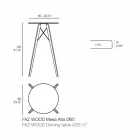 Ronde design hoge bartafel in hout en HP, 4 stuks - Faz Wood van Vondom Viadurini