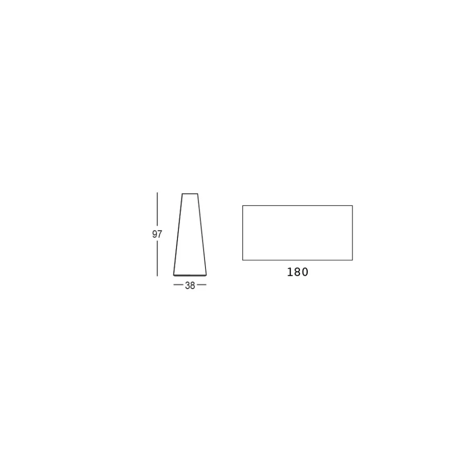 Hoge tafel voor buiten met rechthoekig blad in HPL Made in Italy - Forlina Viadurini