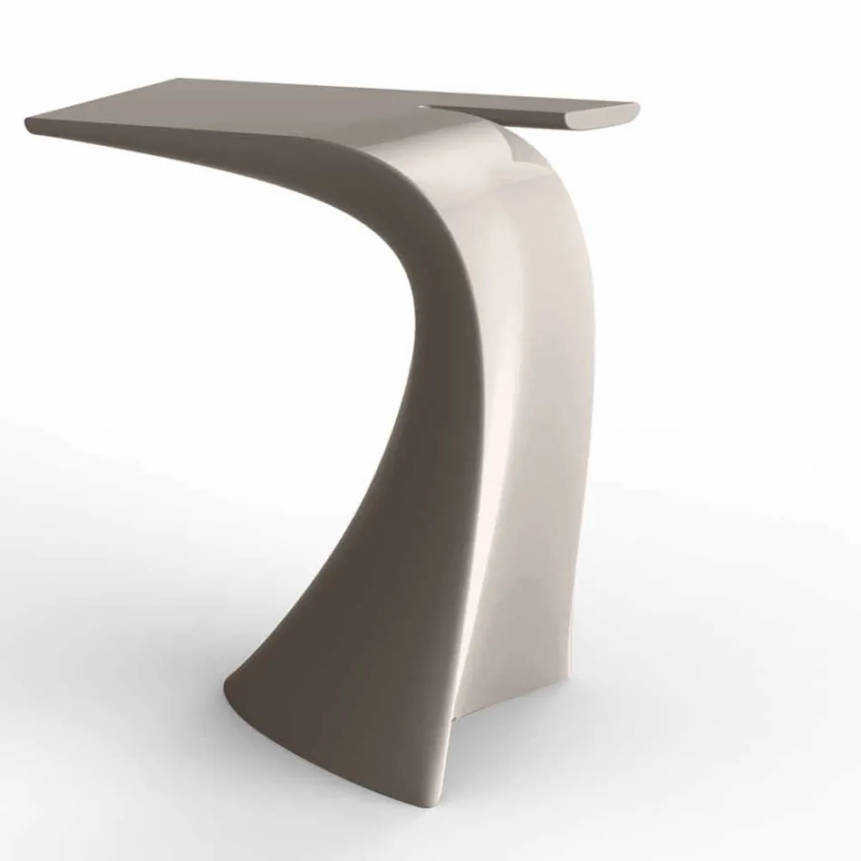 Ontwerp hoge buitentafel H 100 cm, in polyethyleen, Wing Vondom Viadurini