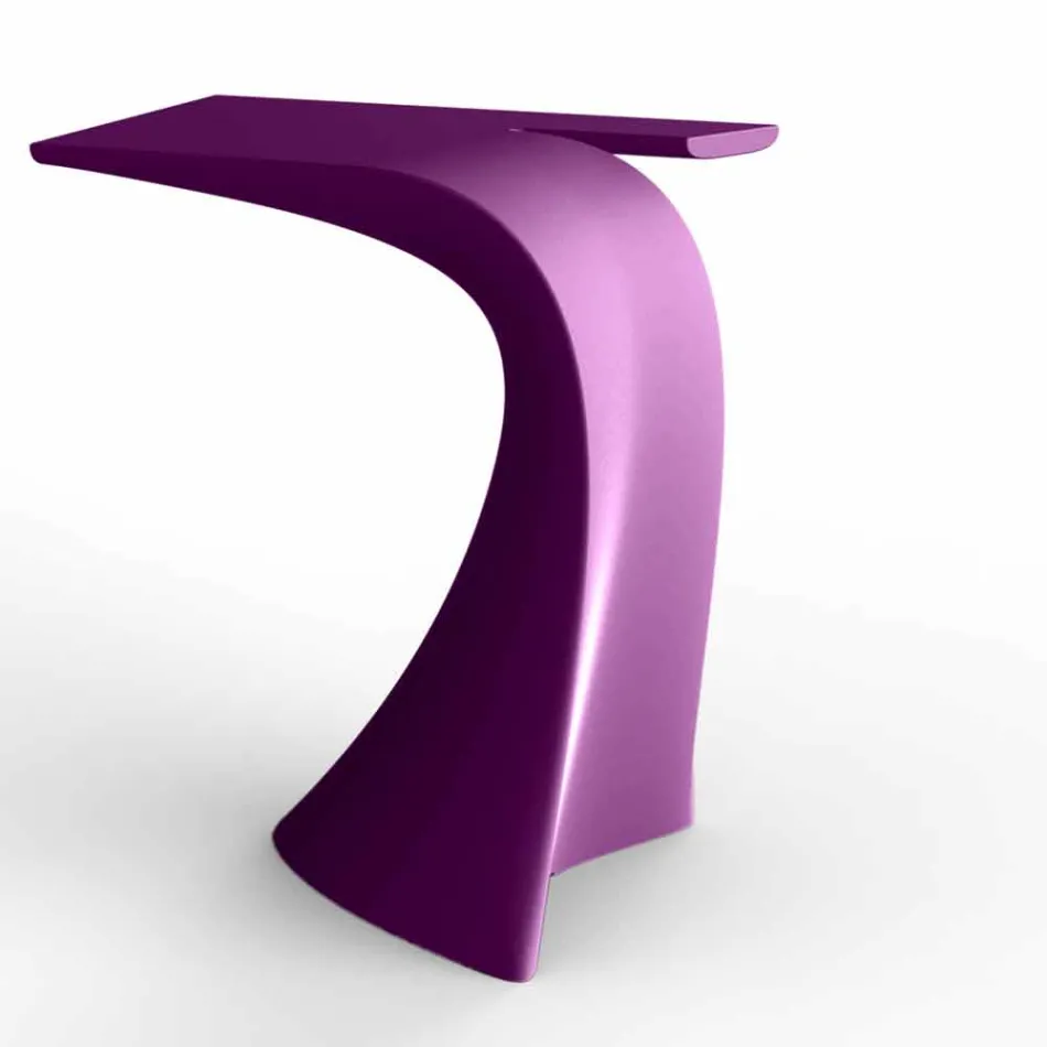 Ontwerp hoge buitentafel H 100 cm, in polyethyleen, Wing Vondom Viadurini
