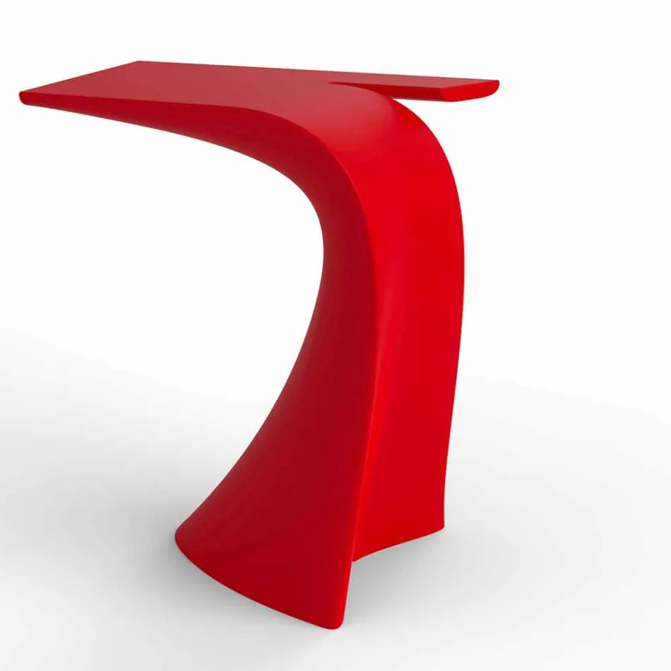 Ontwerp hoge buitentafel H 100 cm, in polyethyleen, Wing Vondom Viadurini