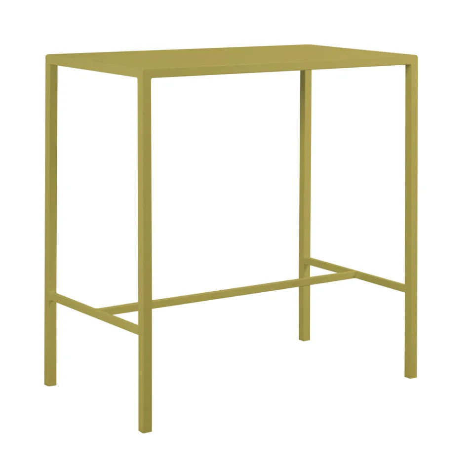 Hoge tuintafel in gegalvaniseerd staal Made in Italy - Vesna Viadurini