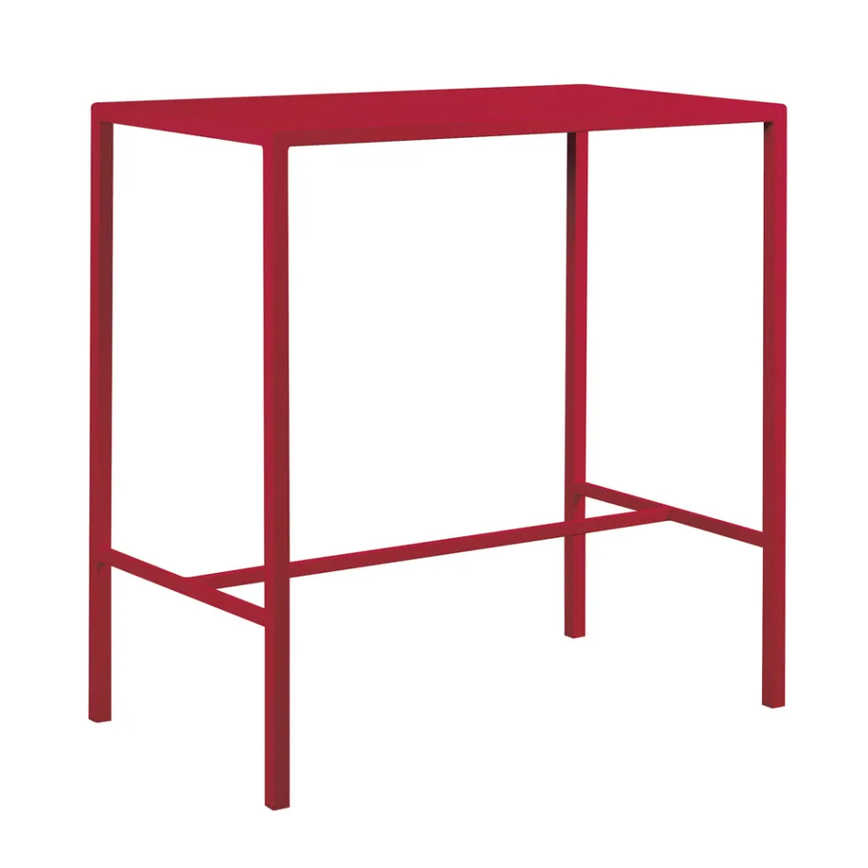 Hoge tuintafel in gegalvaniseerd staal Made in Italy - Vesna Viadurini