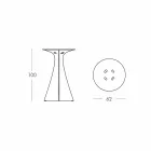 Modern design hoge tafel, in polyethyleen - Jet Next van Slide Viadurini