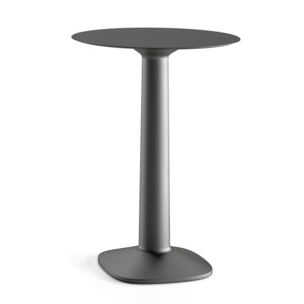 Hoge ronde tafel van polyethyleen met HPL-blad Made in Italy - Pito Viadurini