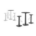 Hoge ronde tafel van polyethyleen met HPL-blad Made in Italy - Pito Viadurini