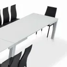 Tafel met interne verlengstukken en vouwrand van laminaat Made in Italy - Gordito Viadurini