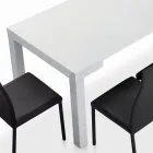 Tafel met interne verlengstukken en vouwrand van laminaat Made in Italy - Gordito Viadurini