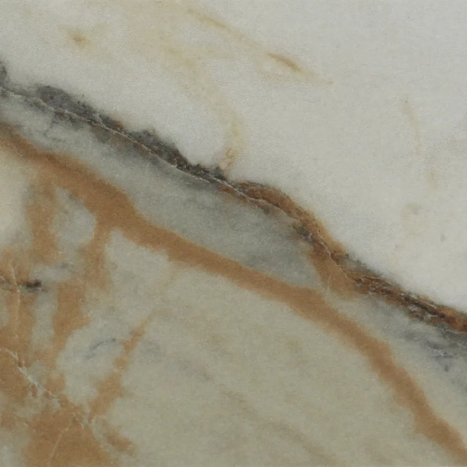 Tafel met houten onderstel en keramiek blad Calacatta Hermitage - Infinity Viadurini